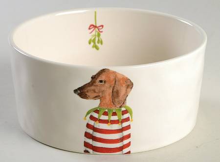 Christmas Dogs Dog Bowl