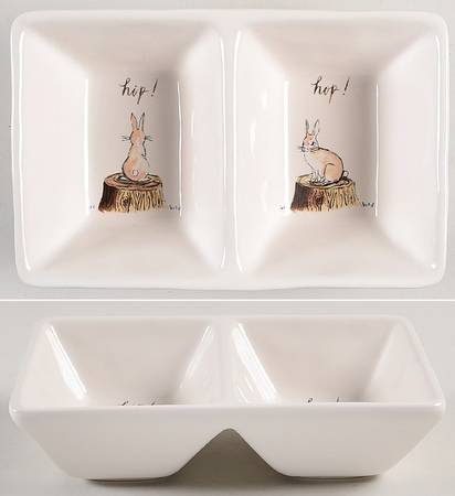 Rae Dunn Holiday (2 Part) Rectangular Divided Dish