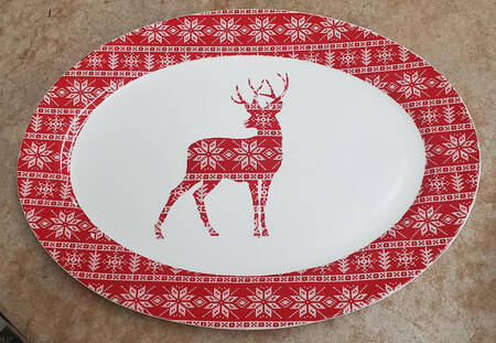 Deer 14" Oval Serving Platter