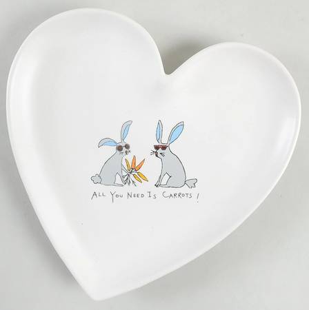 Jack's Carrots Heart Shaped Dish