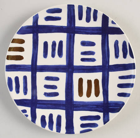 Pompeii Blu Salad Plate