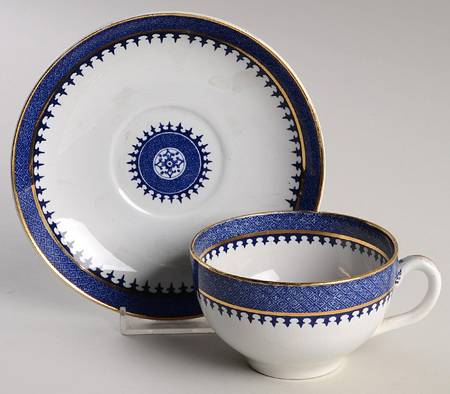Dagger Border (Transferware) Flat Cup & Saucer Set