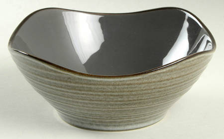 Swirl Speckle-Graphite Square Soup/Cereal Bowl
