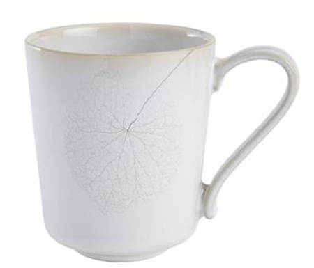 Leaf White Silk Mug