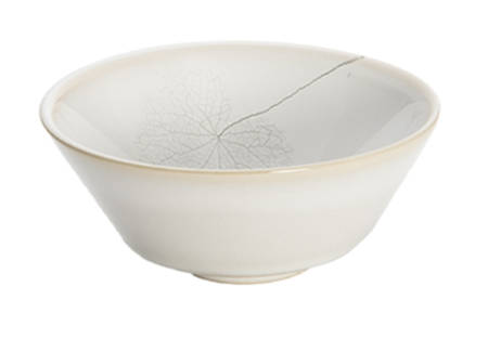 Leaf White Silk Fruit/Dessert (Sauce) Bowl
