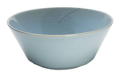 Leaf Blue Haze (Light Blue) 10" Round Serving Bowl