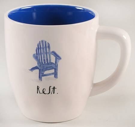 Sit and Relax (Red and Blue Chairs) Mug