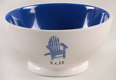 Sit and Relax (Red and Blue Chairs) 5" All Purpose Bowl