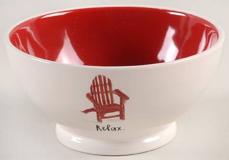 Sit and Relax (Red and Blue Chairs) 5" All Purpose Bowl