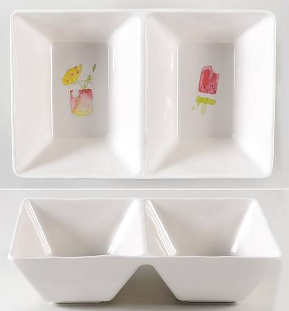 Summer Party (2 Part) Rectangular Divided Dish
