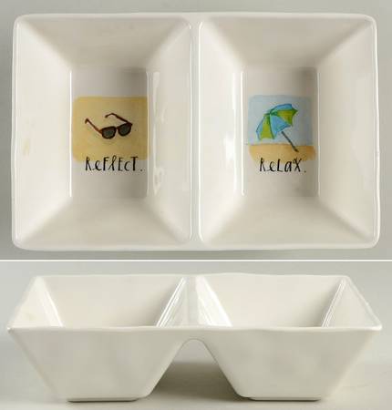 Let's Go To the Beach (2 Part) Rectangular Divided Dish