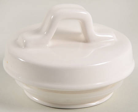 Polka Dot Band and Type Print Lid for Medium Canister