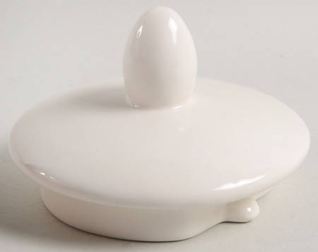 Polka Dot Band and Type Print Lid for Teapot