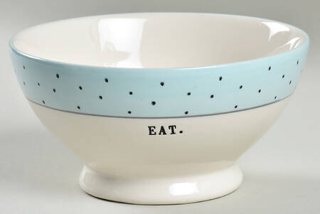 Polka Dot Band and Type Print 5" All Purpose Bowl
