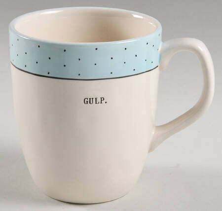 Polka Dot Band and Type Print Mug