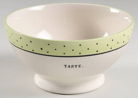 Polka Dot Band and Type Print 5" All Purpose Bowl