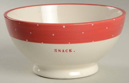 Polka Dot Band and Type Print 5" All Purpose Bowl