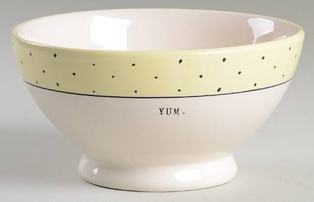 Polka Dot Band and Type Print 5" All Purpose Bowl