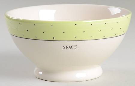 Polka Dot Band and Type Print 5" All Purpose Bowl