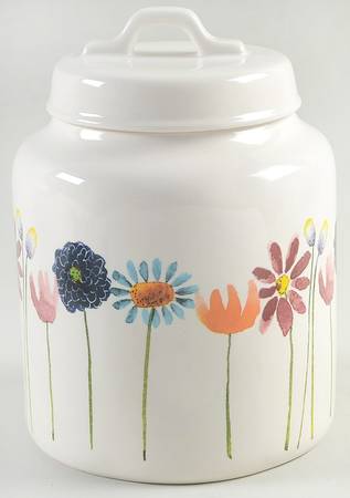 Bloom Flowers Cookie Jar & Lid