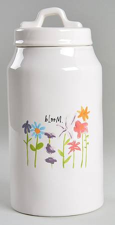 Bloom Flowers Large Canister & Lid