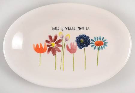 Bloom Flowers 8" Oval Plate