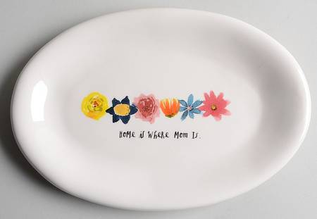 Bloom Flowers 8" Oval Plate