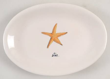 Anchor and Star 8" Oval Plate