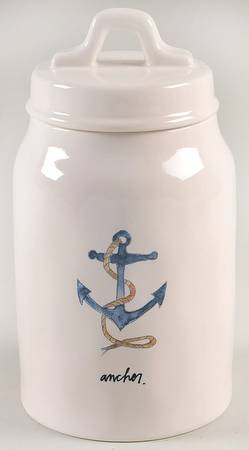 Anchor and Star Medium Canister & Lid