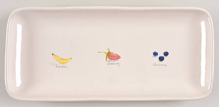 Blueberries and Strawberry 13" Rectangular Tray
