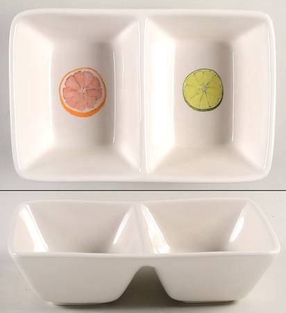 Citrus Fruit (2 Part) Rectangular Divided Dish