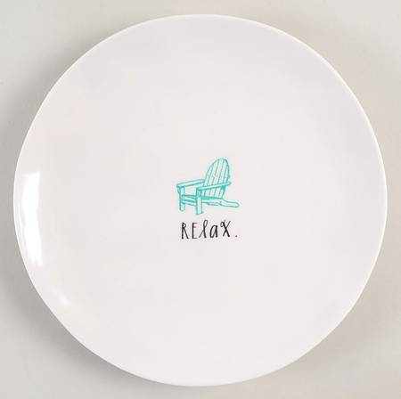 Rest and Relax (Multicolor Chairs) Salad Plate