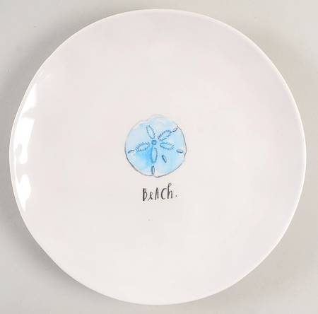 Blue Seashell Salad Plate