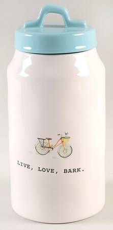 Bicycle and Basket Treat Jar & Lid