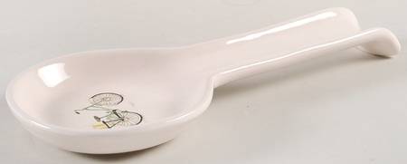 Bicycle and Basket Spoon Rest/Holder (Holds 1 Spoon)