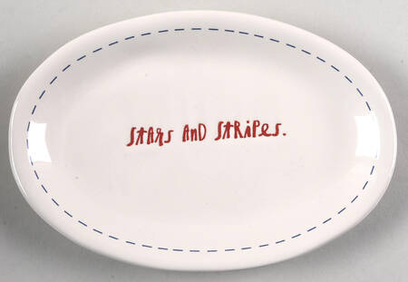 July Fourth 8" Oval Plate