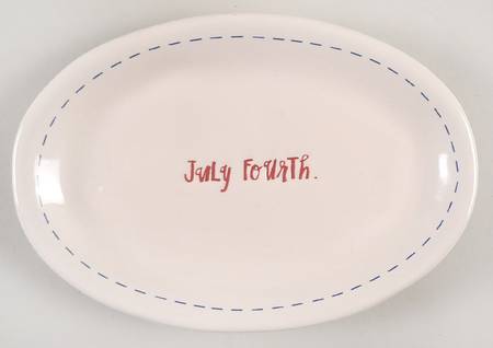 July Fourth 8" Oval Plate