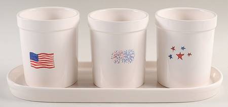 July 04 2018 Flatware Caddy (3 Motif Holders & Tray)