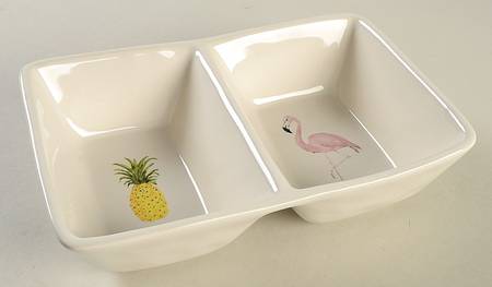 Tropical (2 Part) Rectangular Divided Dish