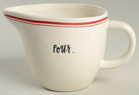 Red Line and Stem Print Creamer
