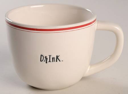 Red Line and Stem Print Cup/Mug