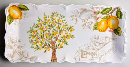 Lemon Tree 17" Rectangular Tray