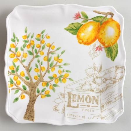 Lemon Tree Square Salad Plate