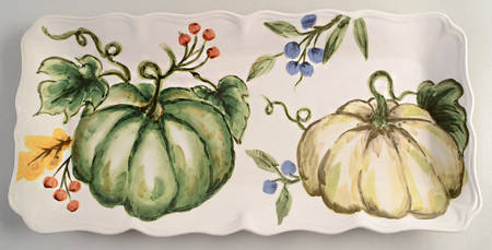Pumpkin Harvest 17" Rectangular Serving Platter