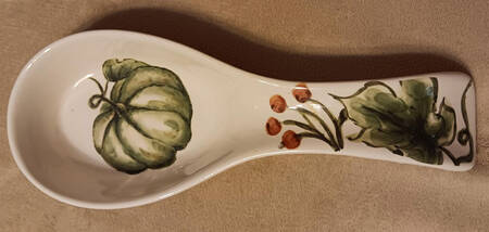 Pumpkin Harvest Spoon Rest/Holder (Holds 1 Spoon)