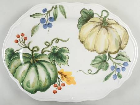 Pumpkin Harvest 14" Oval Serving Platter