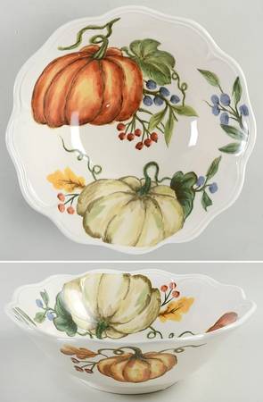 Pumpkin Harvest 12" Round Serving Bowl