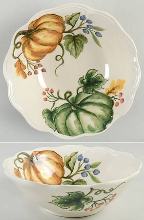 Pumpkin Harvest 10" Round Serving Bowl