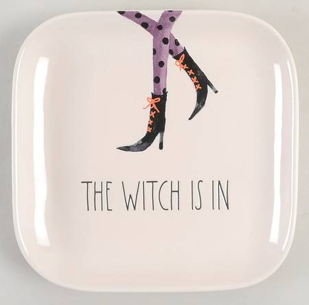 Halloween Witches' Feet Square Salad/Dessert Plate