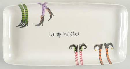 Halloween Witches' Feet 13" Rectangular Melamine Platter